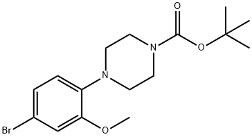 tert-butyl 4-(4-bromo-2-methoxyphenyl)piperazine-1-carboxylate Structural