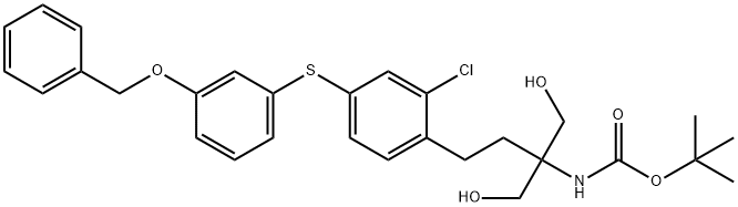 Carbamic acid, N-?[3-?[2-?chloro-?4-?[[3-?(phenylmethoxy)?phenyl]?thio]?phenyl]?-?1,?1-?bis(hydroxymethyl)?propyl]?-?, 1,?1-?dimethylethyl ester Structural