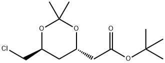 tert-Butyl 2-((4S,6S)-6-(chloromethyl(02,2-1,3-dioxan-4-yl)acetate Structural