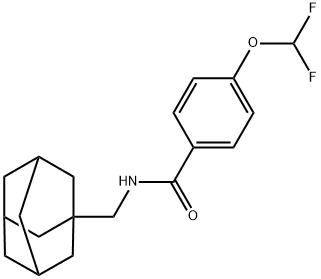 Benzamide, 4-(difluoromethoxy)-N-(tricyclo[3.3.1.13,7]dec-1-ylmethyl)- Structural