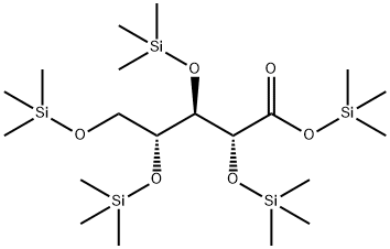 Ribonic acid, 2,3,4,5-tetrakis-O-(trimethylsilyl)-, trimethylsilyl ester Structural