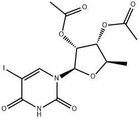 Uridine, 5'-deoxy-5-iodo-, 2',3'-diacetate Structural