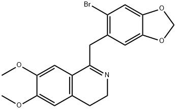 Isoquinoline, 1-[(6-bromo-1,3-benzodioxol-5-yl)methyl]-3,4-dihydro-6,7-dimethoxy- Structural