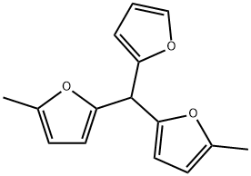 Furan, 2,2'-(2-furanylmethylene)bis[5-methyl- Structural