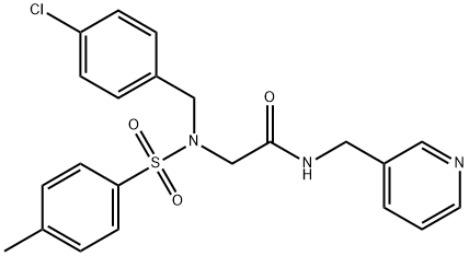 N~2~-(4-chlorobenzyl)-N~2~-[(4-methylphenyl)sulfonyl]-N-(pyridin-3-ylmethyl)glycinamide Structural