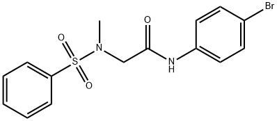 N-(4-bromophenyl)-N~2~-methyl-N~2~-(phenylsulfonyl)glycinamide Structural