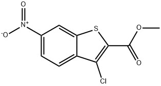 Benzo[b]thiophene-2-carboxylic acid, 3-chloro-6-nitro-, methyl ester Structural