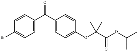 Propanoic acid, 2-[4-(4-bromobenzoyl)phenoxy]-2-methyl-, 1-methylethyl ester Structural