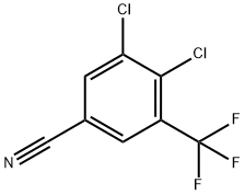 3,4-dichloro-5-(trifluoromethyl)benzonitrile Structural