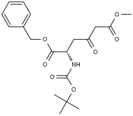 Benzyl-2-N-BOC-5-carbomethoxy-4-oxo-pentanate Structural