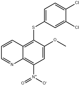 Quinoline, 5-[(3,4-dichlorophenyl)thio]-6-methoxy-8-nitro- Structural