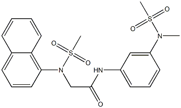 N-{3-[methyl(methylsulfonyl)amino]phenyl}-N~2~-(methylsulfonyl)-N~2~-naphthalen-1-ylglycinamide Structural