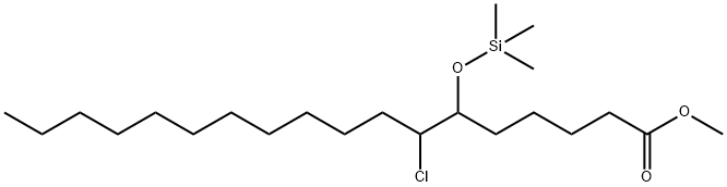 Octadecanoic acid, 7-chloro-6-[(trimethylsilyl)oxy]-, methyl ester Structural