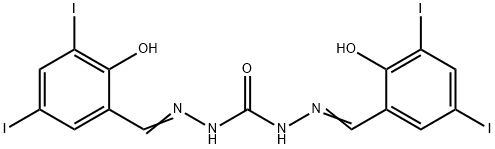 N'',N'''-bis[(E)-(2-hydroxy-3,5-diiodophenyl)methylidene]carbonohydrazide Structural