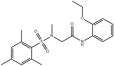 N-(2-ethoxyphenyl)-N~2~-methyl-N~2~-[(2,4,6-trimethylphenyl)sulfonyl]glycinamide Structural