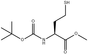 L-Homocysteine, N-[(1,1-dimethylethoxy)carbonyl]-, methyl ester Structural