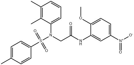 N~2~-(2,3-dimethylphenyl)-N-(2-methoxy-5-nitrophenyl)-N~2~-[(4-methylphenyl)sulfonyl]glycinamide Structural