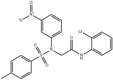 N-(2-chlorophenyl)-N~2~-[(4-methylphenyl)sulfonyl]-N~2~-(3-nitrophenyl)glycinamide Structural