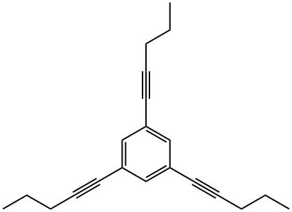 Benzene, 1,3,5-tri-1-pentyn-1-yl- Structural