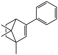 Bicyclo[2.2.1]hept-2-ene, 1,7,7-trimethyl-3-phenyl- Structural