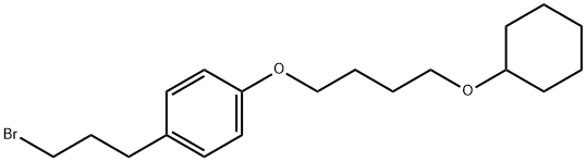 Benzene, 1-(3-bromopropyl)-4-[4-(cyclohexyloxy)butoxy]- Structural