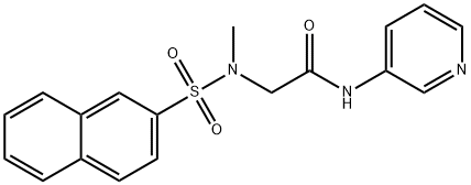 N~2~-methyl-N~2~-(naphthalen-2-ylsulfonyl)-N-pyridin-3-ylglycinamide Structural