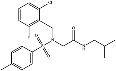 N~2~-(2-chloro-6-fluorobenzyl)-N~2~-[(4-methylphenyl)sulfonyl]-N-(2-methylpropyl)glycinamide Structural