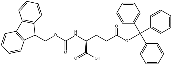 L-Glutamic acid, N-[(9H-fluoren-9-ylmethoxy)carbonyl]-, 5-(triphenylmethyl) ester Structural