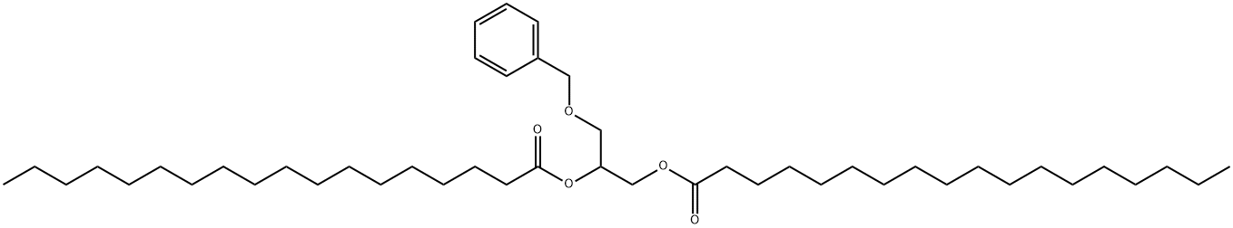 Octadecanoic acid, 1,1'-[1-[(phenylmethoxy)methyl]-1,2-ethanediyl] ester Structural