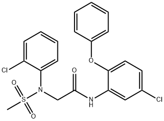 N-(5-chloro-2-phenoxyphenyl)-N~2~-(2-chlorophenyl)-N~2~-(methylsulfonyl)glycinamide Structural