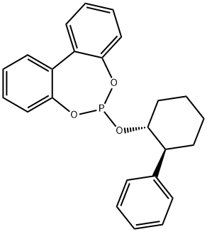 Dibenzo[d,f][1,3,2]dioxaphosphepin, 6-[[(1R,2S)-2-phenylcyclohexyl]oxy]- Structural