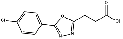 JR-9559, 3-(5-(4-Chlorophenyl)-1,3,4-oxadiazol-2-yl)propanoic acid, 97% Structural
