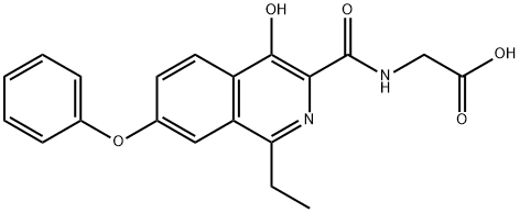 Glycine, N-[(1-ethyl-4-hydroxy-7-phenoxy-3-isoquinolinyl)carbonyl]- Structural