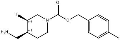 1-?Piperidinecarboxylic acid, 4-?(aminomethyl)?-?3-?fluoro-?, (4-?methylphenyl)?methyl ester, (3R,?4S)?-?rel- Structural