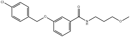 Benzamide, 3-[(4-chlorophenyl)methoxy]-N-(3-methoxypropyl)- Structural