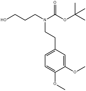 tert-Butyl [3-hydroxypropyl][2-(3,4-dimethoxyphenyl)ethyl]carbamate Structural