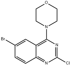 Quinazoline, 6-bromo-2-chloro-4-(4-morpholinyl)- Structural