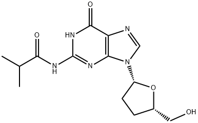 Guanosine, 2',3'-dideoxy-N-(2-methyl-1-oxopropyl)- Structural