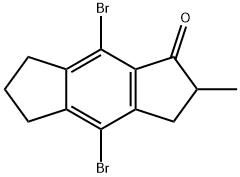 s-Indacen-1(2H)-one, 4,8-dibromo-3,5,6,7-tetrahydro-2-methyl- Structural