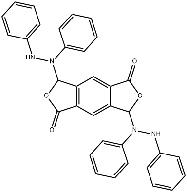 Terephthalic  acid,  2,5-bis[(1,2-diphenylhydrazino)hydroxymethyl]-,  di--gamma--lactone  (4CI) Structural