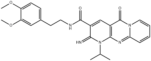 N-[2-(3,4-dimethoxyphenyl)ethyl]-2-imino-5-oxo-1-propan-2-yldipyrido[1,2-d:3',4'-f]pyrimidine-3-carboxamide Structural