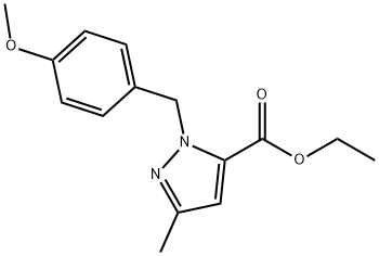 JR-14002, Ethyl 1-(4-methoxybenzyl)-3-methyl-1H-pyrazole-5-carboxylate, 97% Structural