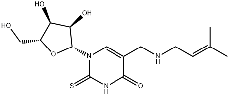 Uridine, 5-[[(3-methyl-2-butenyl)amino]methyl]-2-thio- (9CI) Structural