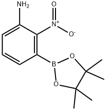 Benzenamine, 2-nitro-3-(4,4,5,5-tetramethyl-1,3,2-dioxaborolan-2-yl)- Structural