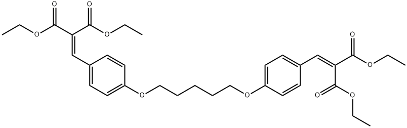 tetraethyl 2,2'-[pentane-1,5-diylbis(oxybenzene-4,1-diylmethylylidene)]dipropanedioate Structural