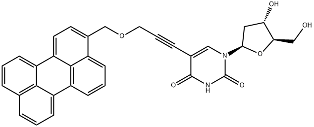 Uridine, 2'-deoxy-5-[3-(3-perylenylmethoxy)-1-propyn-1-yl]- Structural