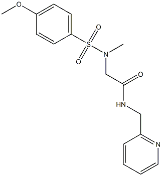 N~2~-[(4-methoxyphenyl)sulfonyl]-N~2~-methyl-N-(pyridin-2-ylmethyl)glycinamide Structural
