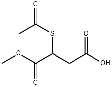 Butanedioic acid, 2-(acetylthio)-, 1-methyl ester Structural