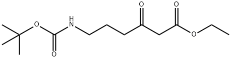 Hexanoic acid, 6-[[(1,1-dimethylethoxy)carbonyl]amino]-3-oxo-, ethyl ester Structural