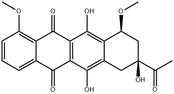 5,12-Naphthacenedione, 8-acetyl-7,8,9,10-tetrahydro-6,8,11-trihydroxy-1,10-dimethoxy-, (8S-trans)- (9CI)